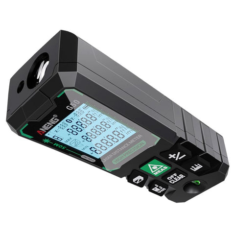 ANENG G50 Portable Laser Rangefinder 50m Measuremen Range Green Beam Laser Distance Measure Tool