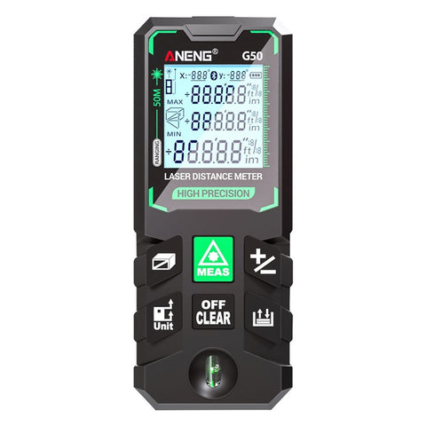 ANENG G50 Portable Laser Rangefinder 50m Measuremen Range Green Beam Laser Distance Measure Tool