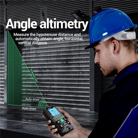 ANENG G50 Portable Laser Rangefinder 50m Measuremen Range Green Beam Laser Distance Measure Tool