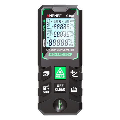 ANENG G100 Portable Handheld Laser Rangefinder 100m Measuremen Range Green Beam Laser Distance Measure Tool