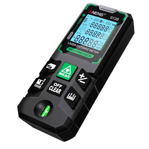 ANENG G120 Portable Handheld Laser Rangefinder 120m Measuremen Range Green Beam Laser Distance Measure Tool