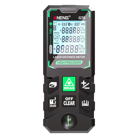 ANENG G70 Portable Handheld Laser Rangefinder 70m Measuremen Range Green Beam Laser Distance Measure Tool