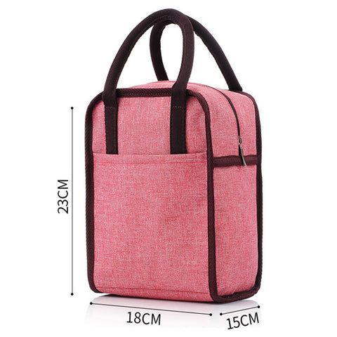 Oxford Cloth Aluminum Foil Thick Lunch Bag Portable Insulated Bento Lunch Bag