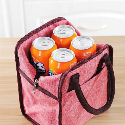 Oxford Cloth Aluminum Foil Thick Lunch Bag Portable Insulated Bento Lunch Bag
