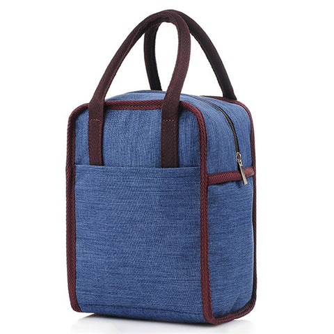 Oxford Cloth Aluminum Foil Thick Lunch Bag Portable Insulated Bento Lunch Bag