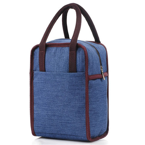 Oxford Cloth Aluminum Foil Thick Lunch Bag Portable Insulated Bento Lunch Bag