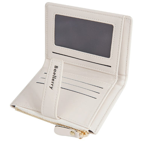 BAELLERRY N1925 Cute Bear Print Multi-Card Wallet PU Leather Coin Purse with Strap Closure