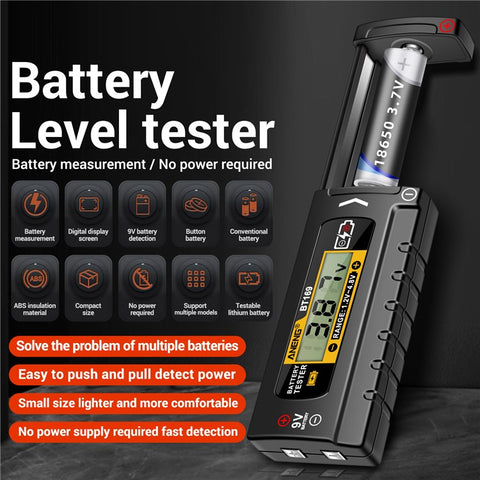 ANENG BT169 Battery Power Tester Digital Display AA AAA Lithium Battery Voltage Tester
