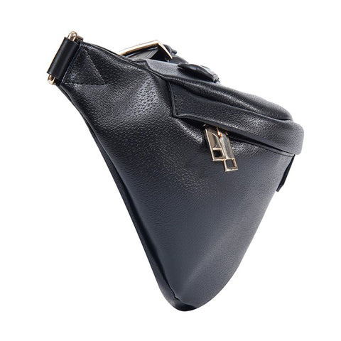 BAELLERRY N8854 Crossbody Bag Fanny Pack Vintage PU Leather Sling Chest Bag