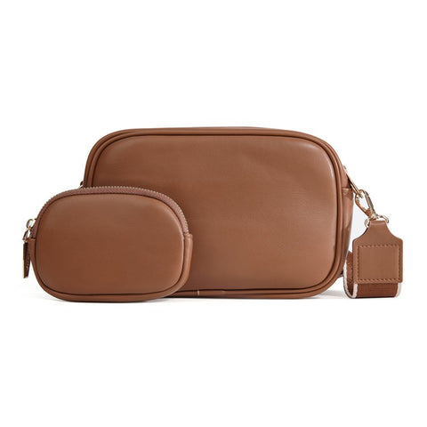 BAELLERRY N8936 Crossbody Bag Heart Pattern Women Ladies Shoulder Bag with Small Bag
