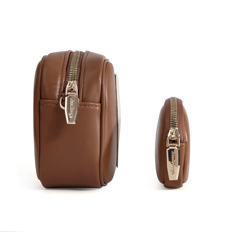 BAELLERRY N8936 Crossbody Bag Heart Pattern Women Ladies Shoulder Bag with Small Bag