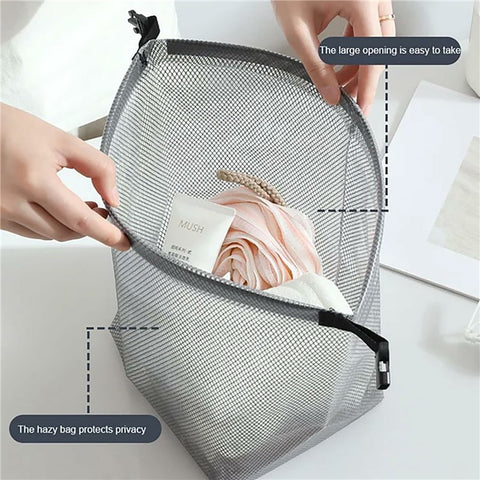 Portable Toiletry Bag with Quick Release Buckle Waterproof EVA Frosted Makeup Case Size S