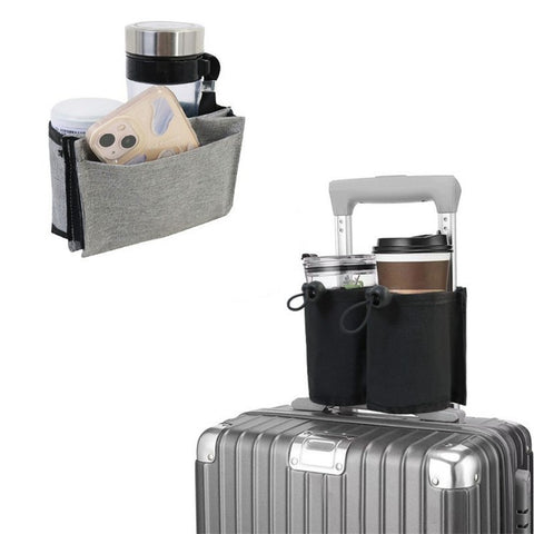 Travel Suitcase Cup Holder Hanging Bag Free Hands Oxford Cloth Luggage Bottle Pocket