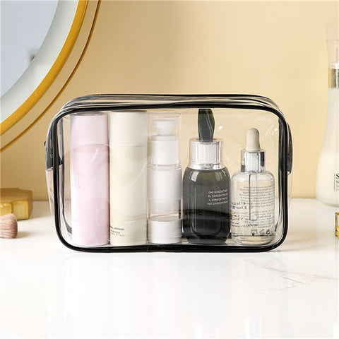 20x13x6cm Travel Toiletry Bag Waterproof PVC Cosmetics Organizer Zipper Storage Bag