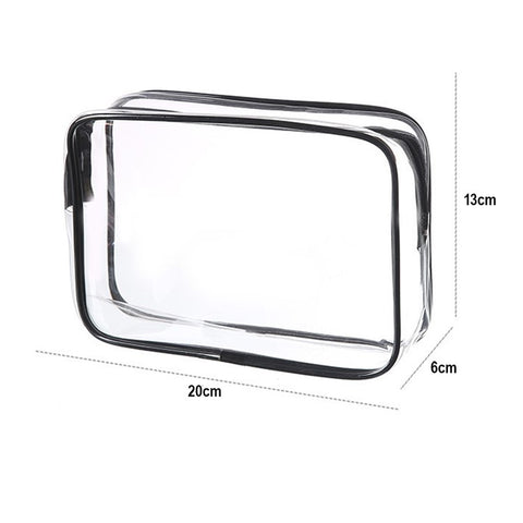 20x13x6cm Travel Toiletry Bag Waterproof PVC Cosmetics Organizer Zipper Storage Bag