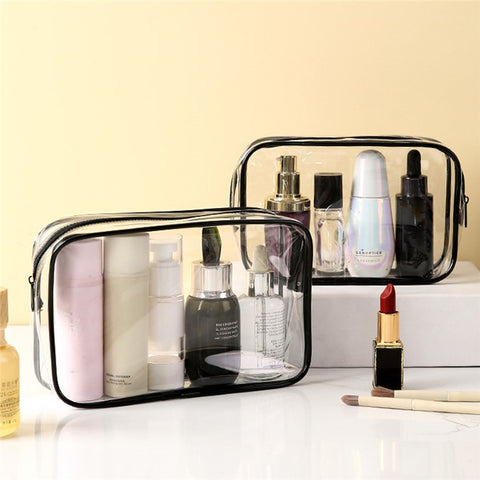 20x13x6cm Travel Toiletry Bag Waterproof PVC Cosmetics Organizer Zipper Storage Bag