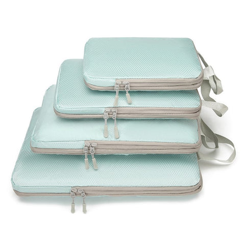 4Pcs / Set Luggage Organizer Bags Oxford Cloth Travel Packing Expandable Clothes Storage Bags