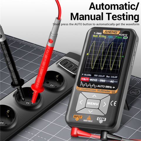ANENG AOS12 2 In 1 Smart Color Screen Digital Oscilloscope Portable Handheld Multimeter