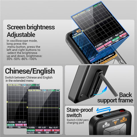 ANENG AOS12 2 In 1 Smart Color Screen Digital Oscilloscope Portable Handheld Multimeter