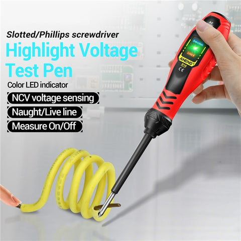 ANENG B18 High Torque Voltage Tester Pen Live / Neutral Wire Detection Continuity Test NCV Light Indication