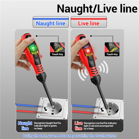 ANENG B18 High Torque Voltage Tester Pen Live / Neutral Wire Detection Continuity Test NCV Light Indication