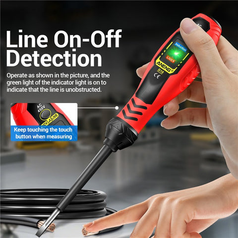 ANENG B18 High Torque Voltage Tester Pen Live / Neutral Wire Detection Continuity Test NCV Light Indication