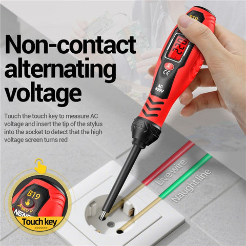 ANENG B19 Digital NCV Voltage Tester Auto Power Off High Torque Non-Contact  /  Contact AC Detector