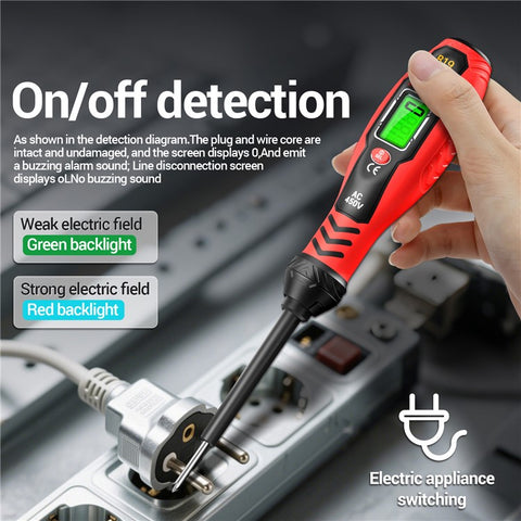 ANENG B19 Digital NCV Voltage Tester Auto Power Off High Torque Non-Contact  /  Contact AC Detector