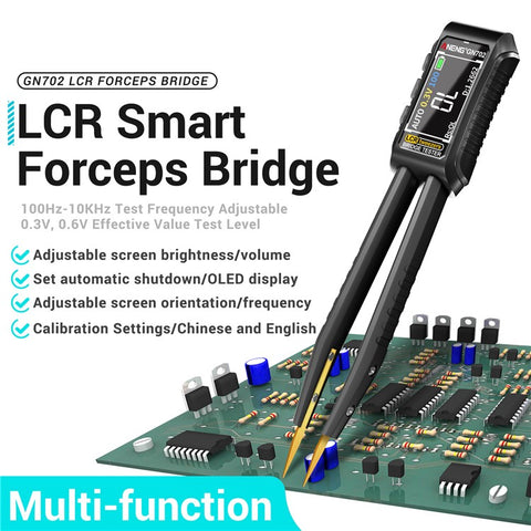 ANENG GN702 Digital Tweezers Bridge Multimeter LCR Clamp Meter Bridge Tester Inductance Measuring Tool