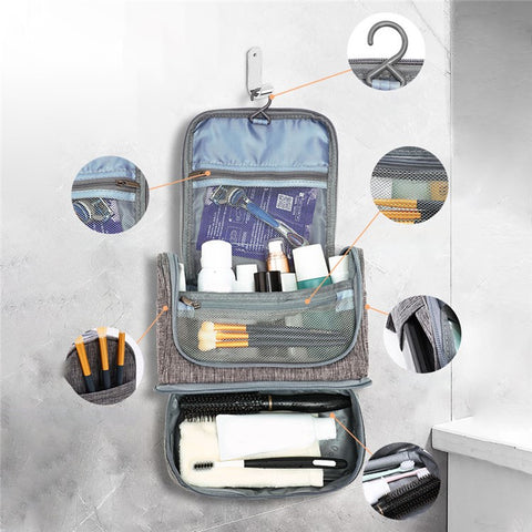 Hanging Toiletry Bag Large Capacity Oxford Cloth Travel Cosmetic Organizer Shower Bathroom Bag