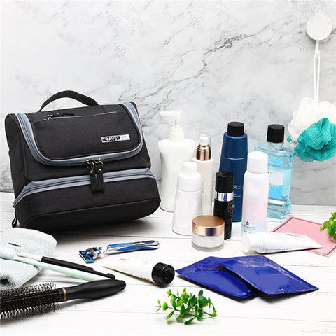 Hanging Toiletry Bag Large Capacity Oxford Cloth Travel Cosmetic Organizer Shower Bathroom Bag