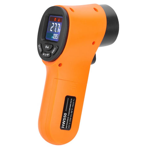 HW550 Digital LCD Infrared Thermometer Non-Contact Laser Industrial Pyrometer Temperature Gun