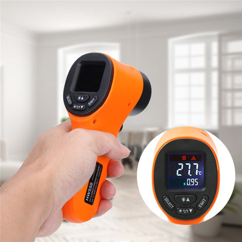 HW550 Digital LCD Infrared Thermometer Non-Contact Laser Industrial Pyrometer Temperature Gun