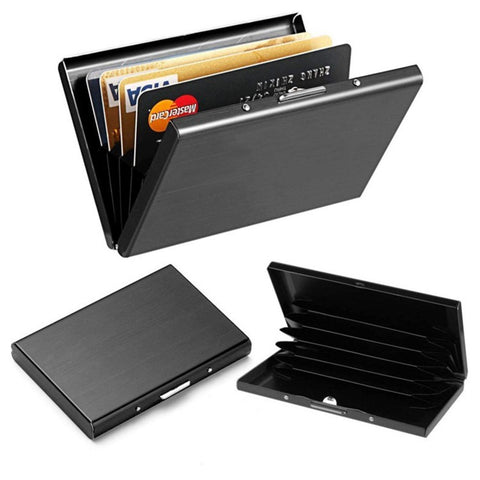Card Holder Storage Office Solid Aluminum Alloy Credit Card Case Wallet Business Card Holder Box