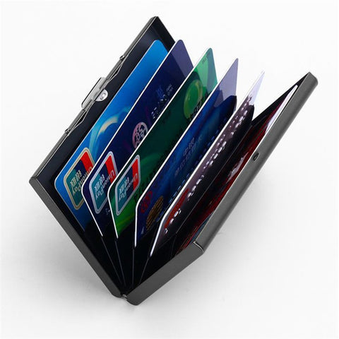 Card Holder Storage Office Solid Aluminum Alloy Credit Card Case Wallet Business Card Holder Box