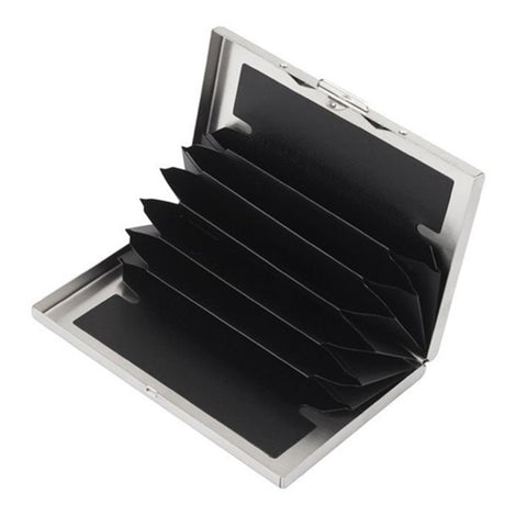 Card Holder Storage Office Solid Aluminum Alloy Credit Card Case Wallet Business Card Holder Box