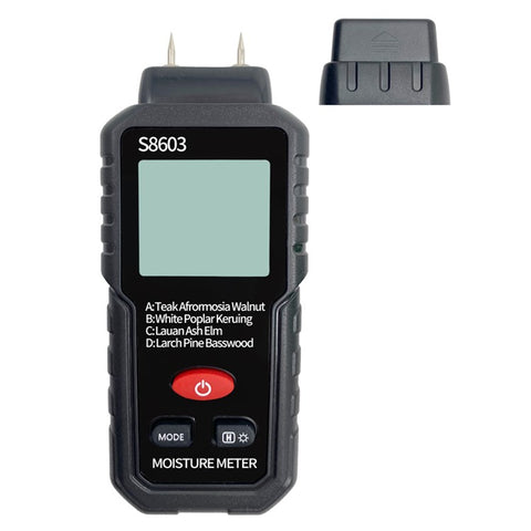 S8603 Digital Wood Moisture Meter Two Pins Wall Moisture Detector Paper Humidity Tester (No Battery)