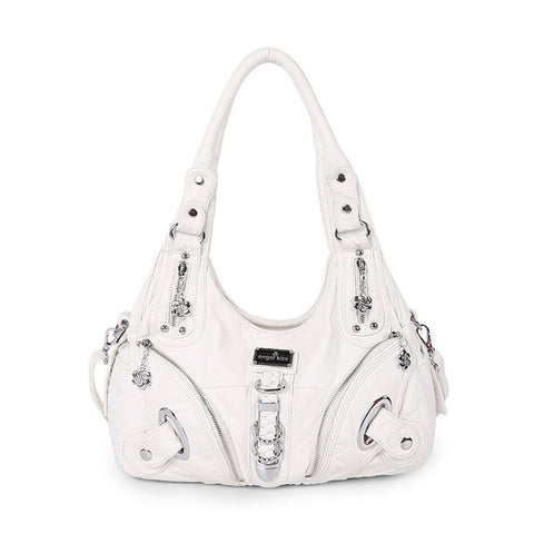 ANGEL KISS KL15962-4 Casual Women Tote Handbag PU Leather Large Capacity Hobo Bag