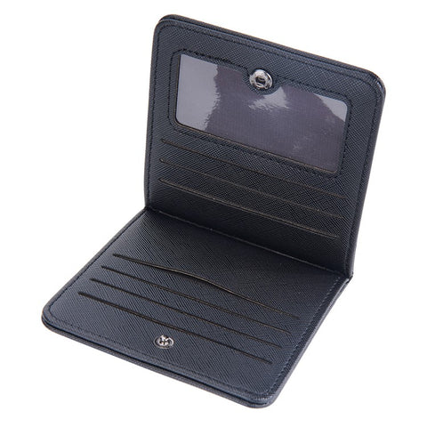 BAELLERRY D3250 Cross Texture Card Holder Pouch PU Leather ID Card Photo Storage Bag for Men