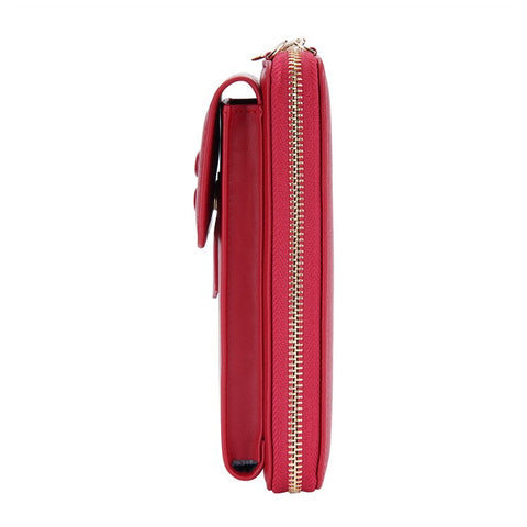 BAELLERRY N8691 Women's Magnetic Snap Button Crossbody Bag Phone Carrying Pouch Girl's Shoulder Bag