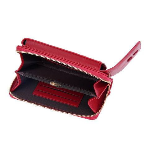 BAELLERRY N8691 Women's Magnetic Snap Button Crossbody Bag Phone Carrying Pouch Girl's Shoulder Bag