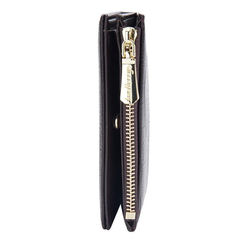 BAELLERRY DR100 PU Leather Wallet for Men Business Style Clutch Bag Card Holder Zipper Coin Purse