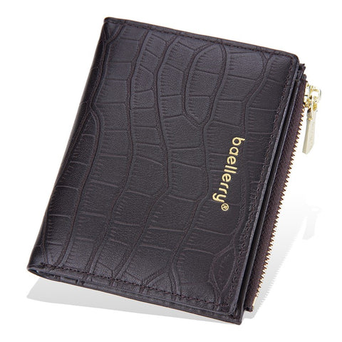 BAELLERRY DR100 PU Leather Wallet for Men Business Style Clutch Bag Card Holder Zipper Coin Purse
