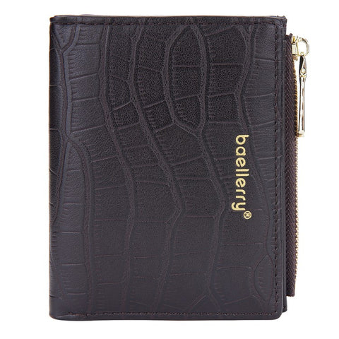 BAELLERRY DR100 PU Leather Wallet for Men Business Style Clutch Bag Card Holder Zipper Coin Purse