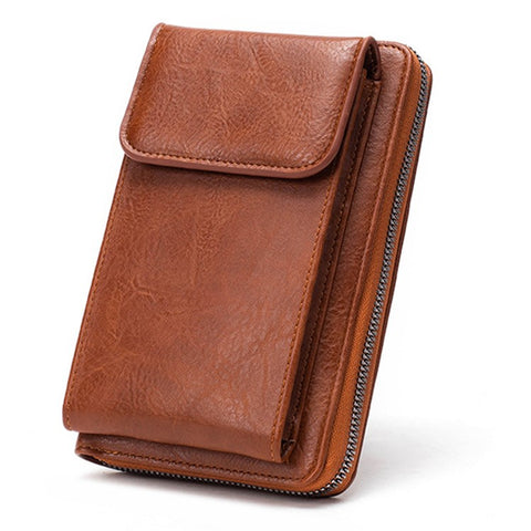 Stylish PU Leather Women Phone Bag Zipper Coin Purse Crossbody Bag