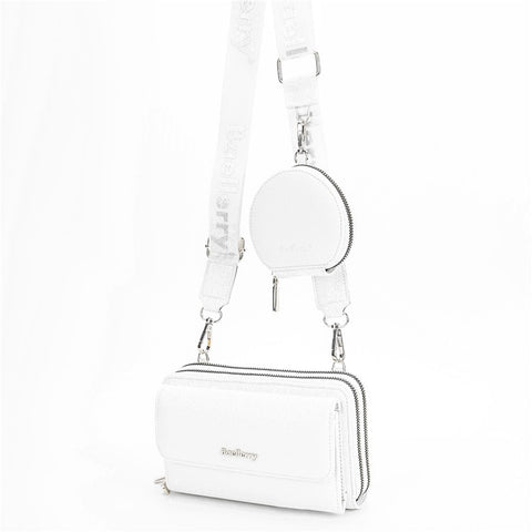 BAELLERRY N1897 PU Leather Crossbody Bag Litchi Texture Women Shoulder Handbag with Coin Purse Pouch