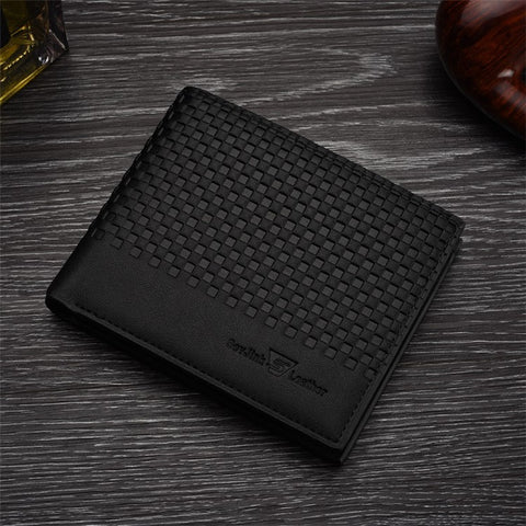 Business PU Leather Men Short Wallet Card Holder Billfold Coin Purse Bag