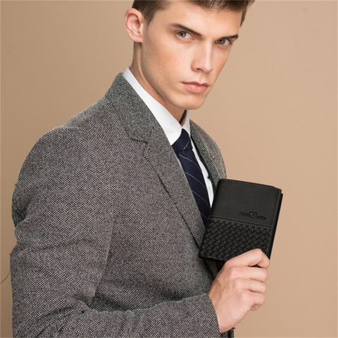 Business PU Leather Men Short Wallet Card Holder Billfold Coin Purse Bag