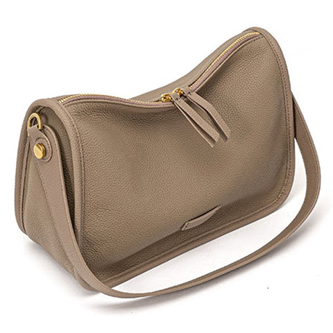 JY9582-S Fashion Women Handbag Top Layer Cowhide Leather Crossbody Shoulder Bag Underarm Bag