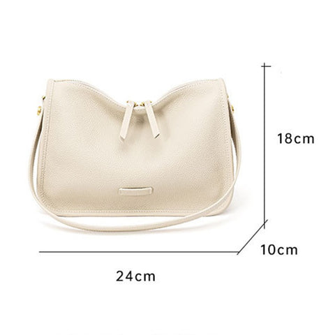 JY9582-S Fashion Women Handbag Top Layer Cowhide Leather Crossbody Shoulder Bag Underarm Bag